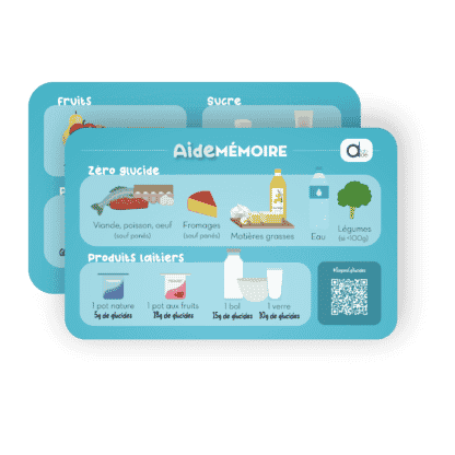 Carte "Aide-mémoire" Glucides